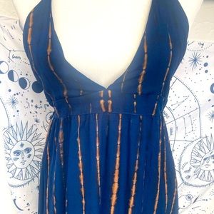 Gorgeous sexy open back summer tie dye burnout dress